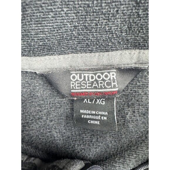 Outdoor Research 1/2 Zip Pullover Men's XL Gray Knit Zipped Pocket Mock Neck - Picture 2 of 16